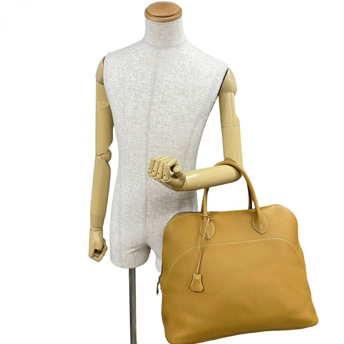 HERMES Handbag leather yellow Bolide Relax 45