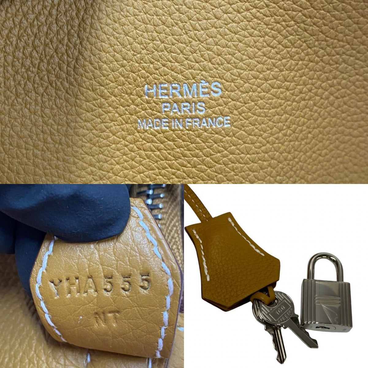 HERMES Handbag leather yellow Bolide Relax 45