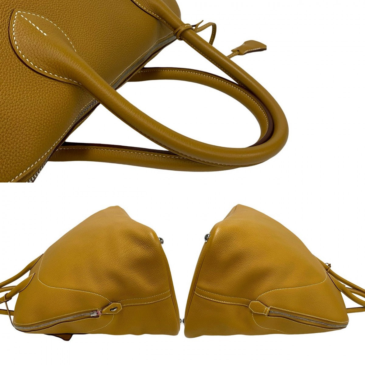 HERMES Handbag leather yellow Bolide Relax 45