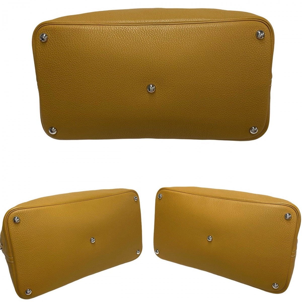 HERMES Handbag leather yellow Bolide Relax 45