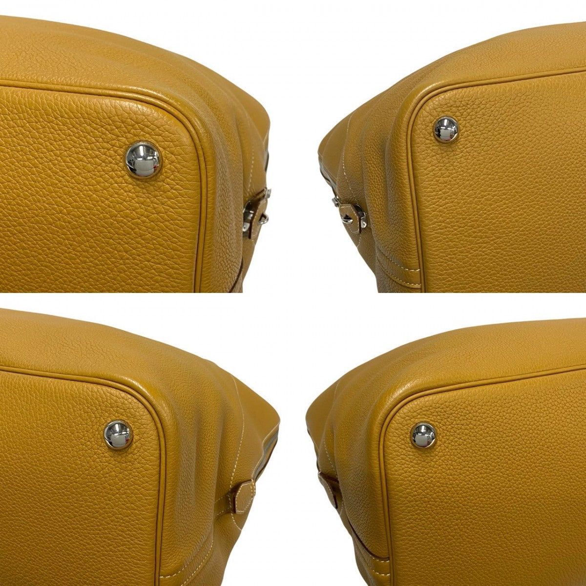 HERMES Handbag leather yellow Bolide Relax 45
