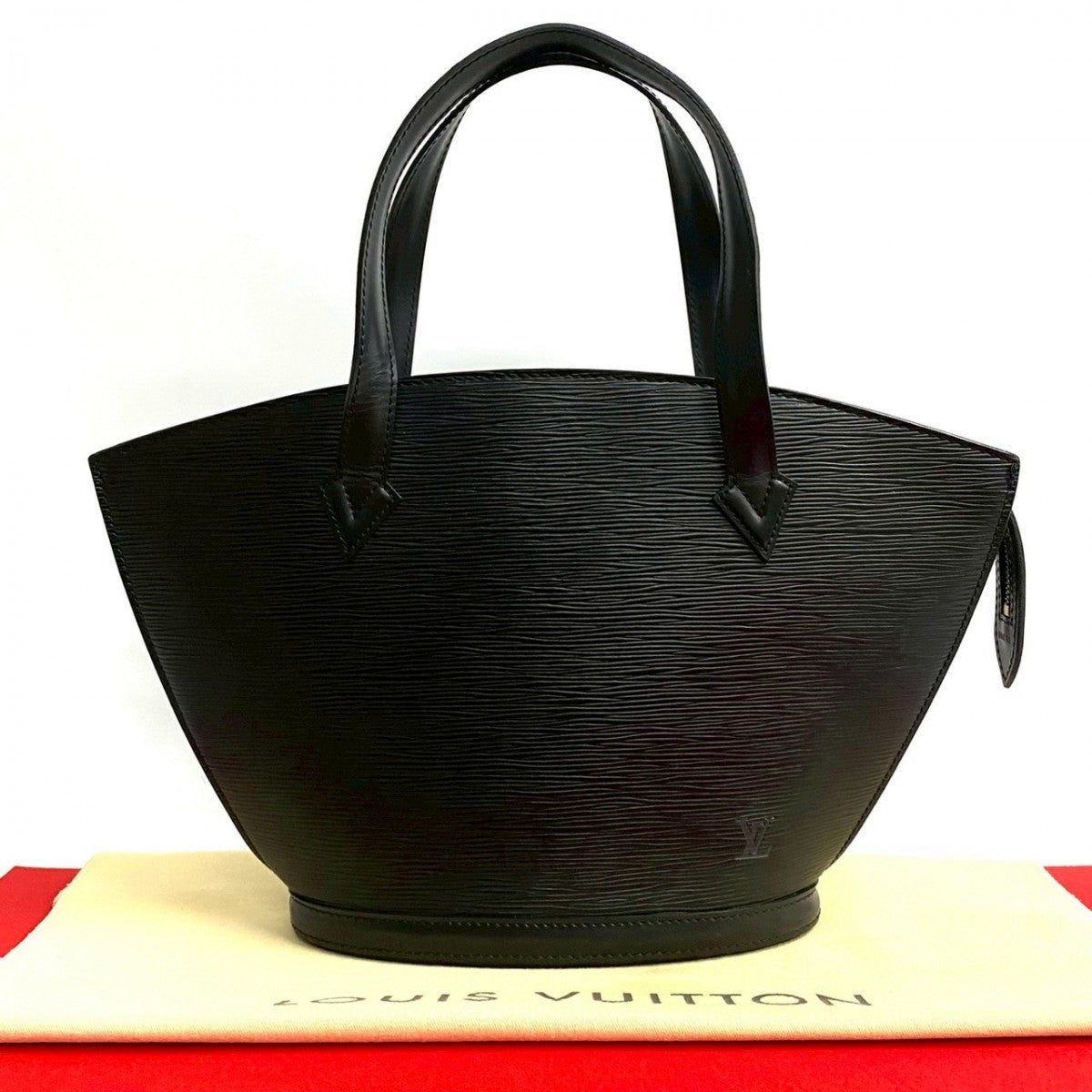 LOUIS VUITTON Handbag leather black Epi Sun jack