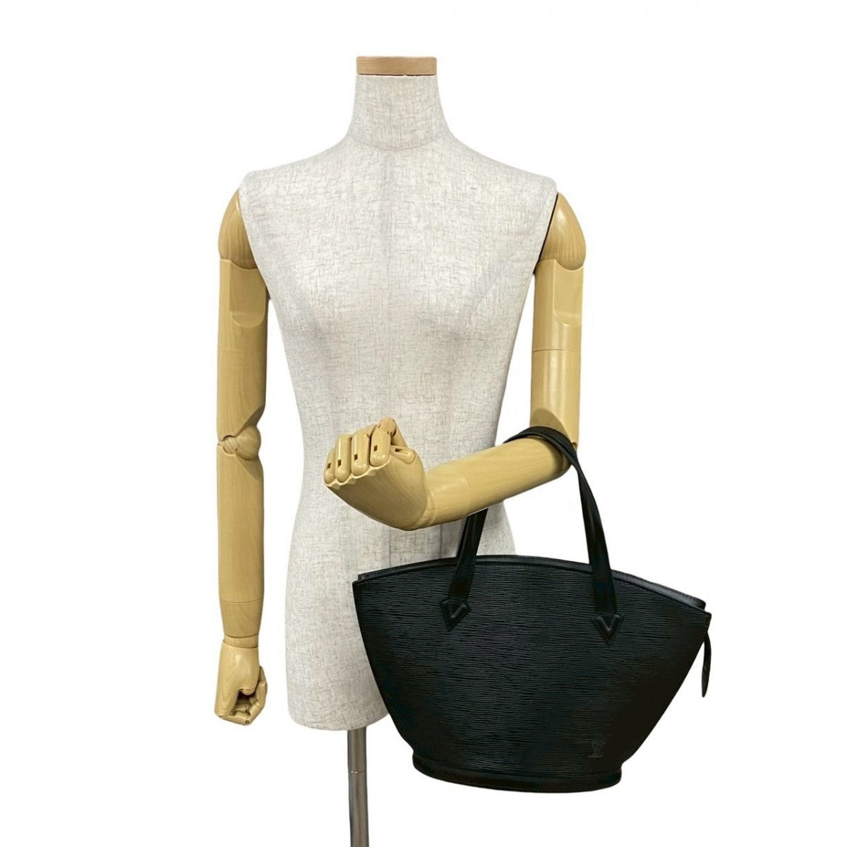 LOUIS VUITTON Handbag leather black Epi Sun jack