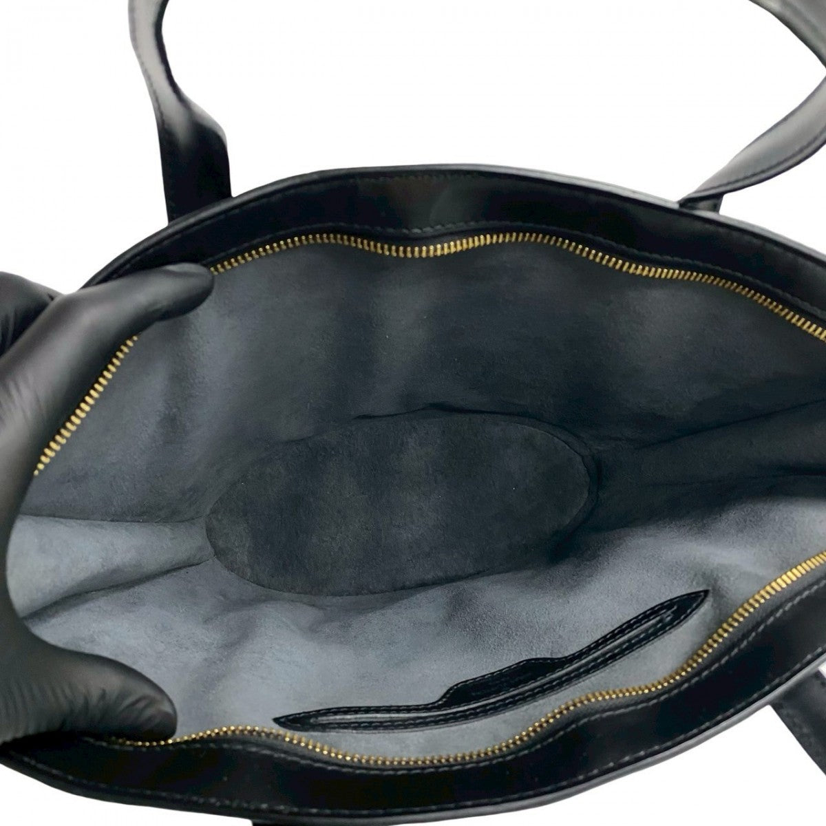 LOUIS VUITTON Handbag leather black Epi Sun jack