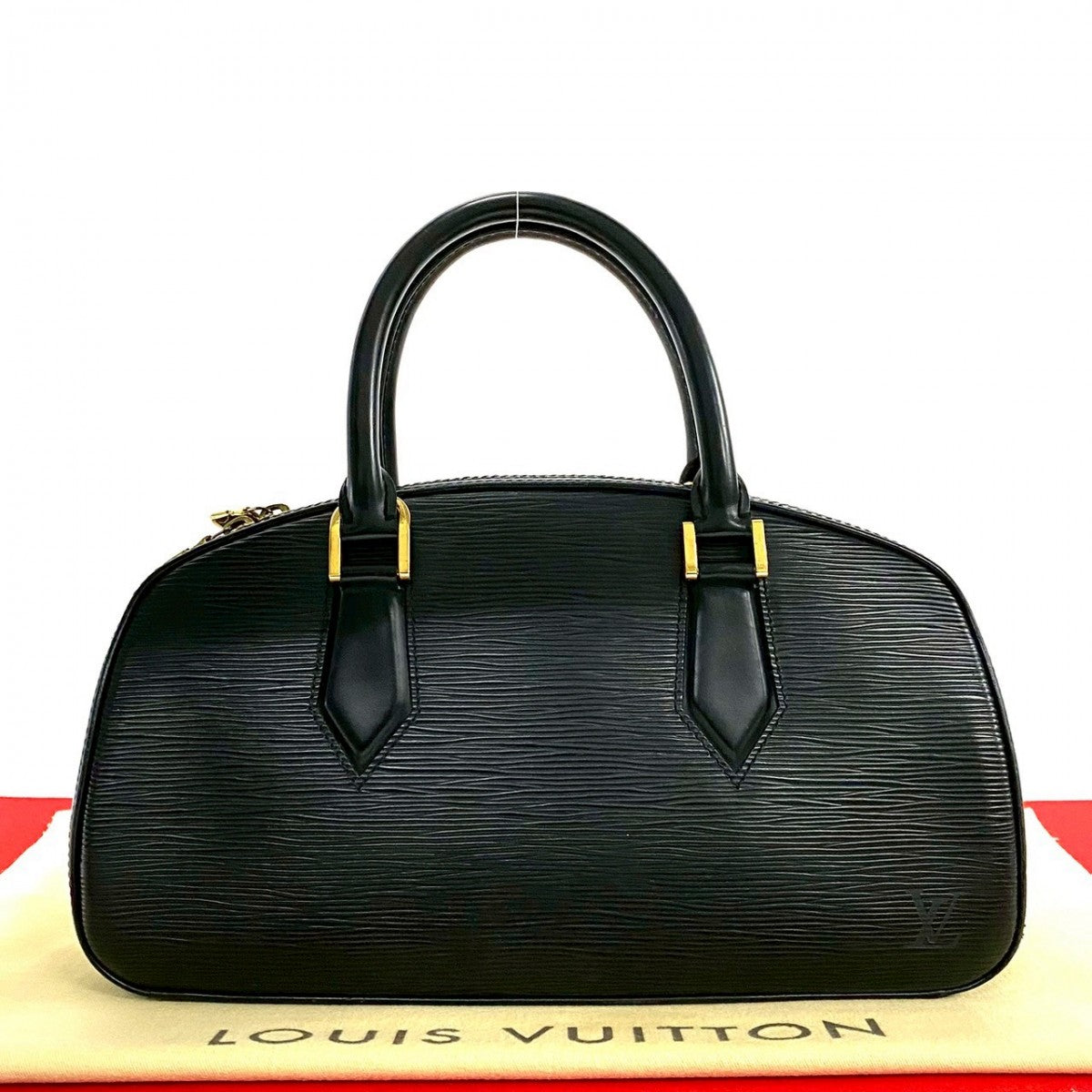 LOUIS VUITTON Handbag Epi Leather black Epi jasmine