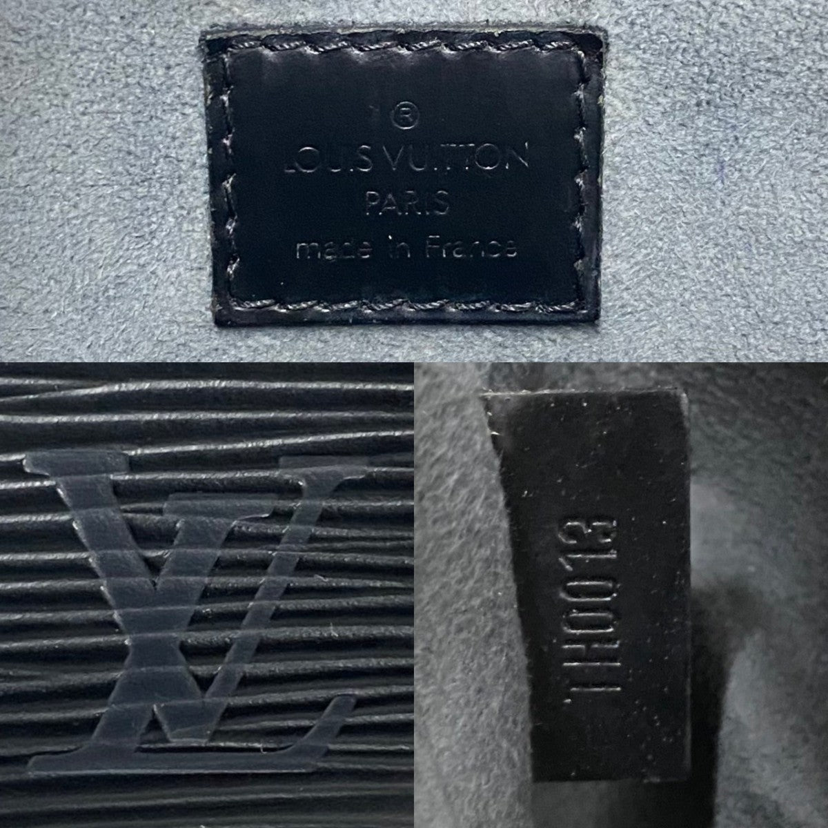 LOUIS VUITTON Handbag Epi Leather black Epi jasmine