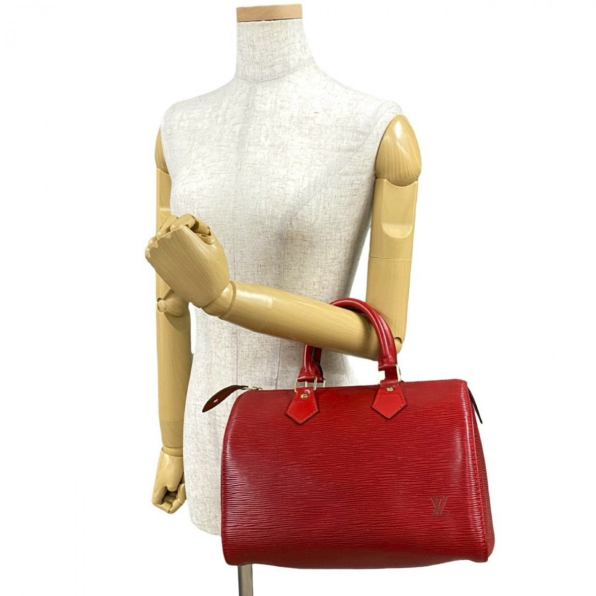 LOUIS VUITTON Handbag Epi Leather Red Epi Speedy 25