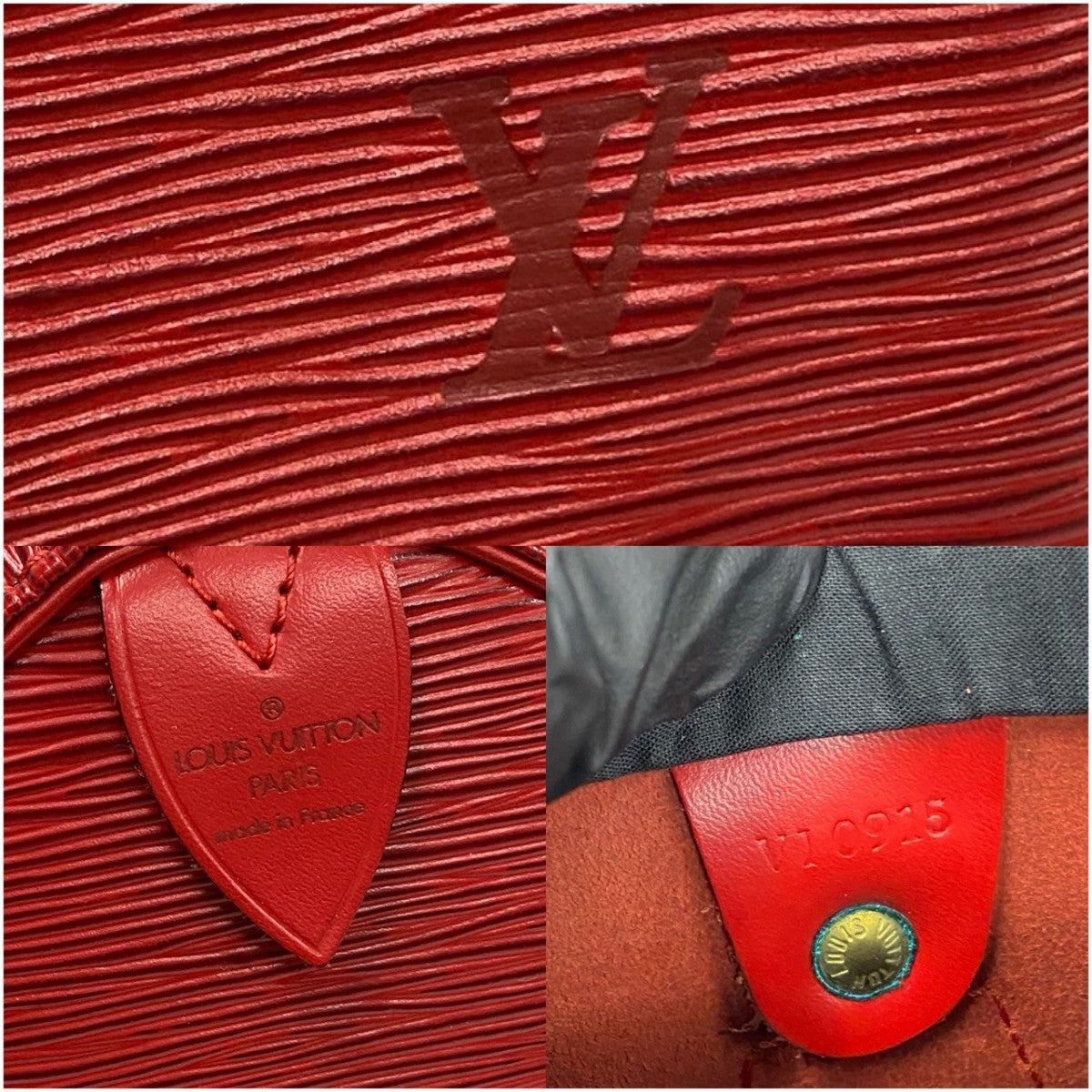 LOUIS VUITTON Handbag Epi Leather Red Epi Speedy 25