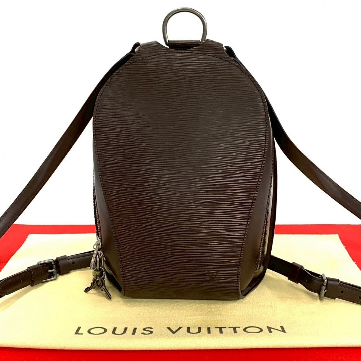 LOUIS VUITTON Backpack Epi Leather Brown Epi Mabillon