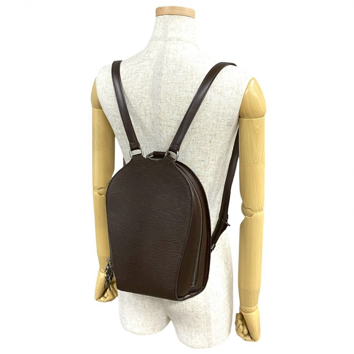 LOUIS VUITTON Backpack Epi Leather Brown Epi Mabillon