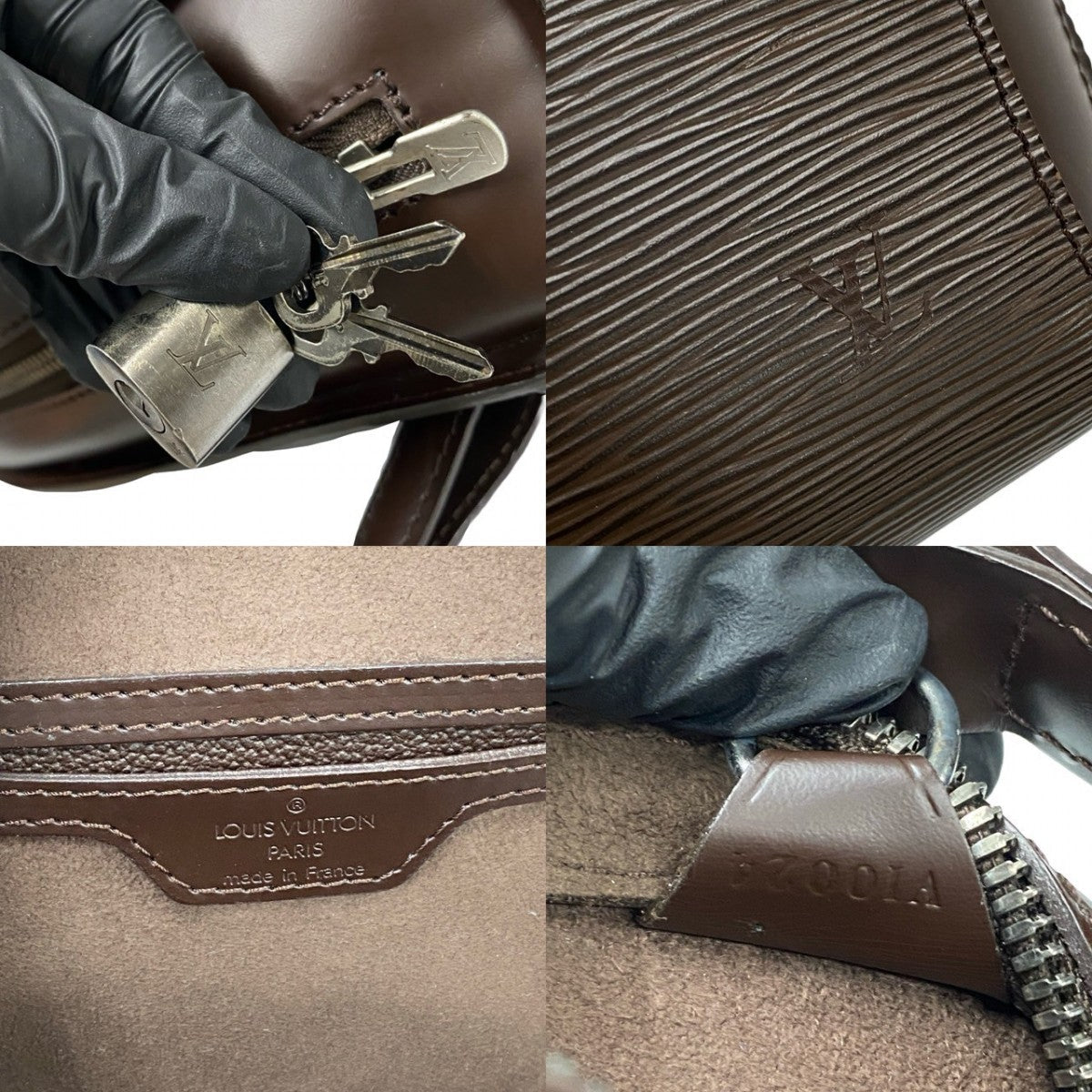 LOUIS VUITTON Backpack Epi Leather Brown Epi Mabillon
