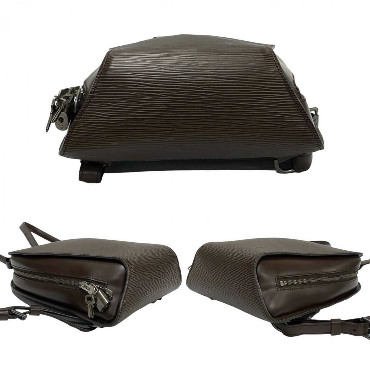 LOUIS VUITTON Backpack Epi Leather Brown Epi Mabillon