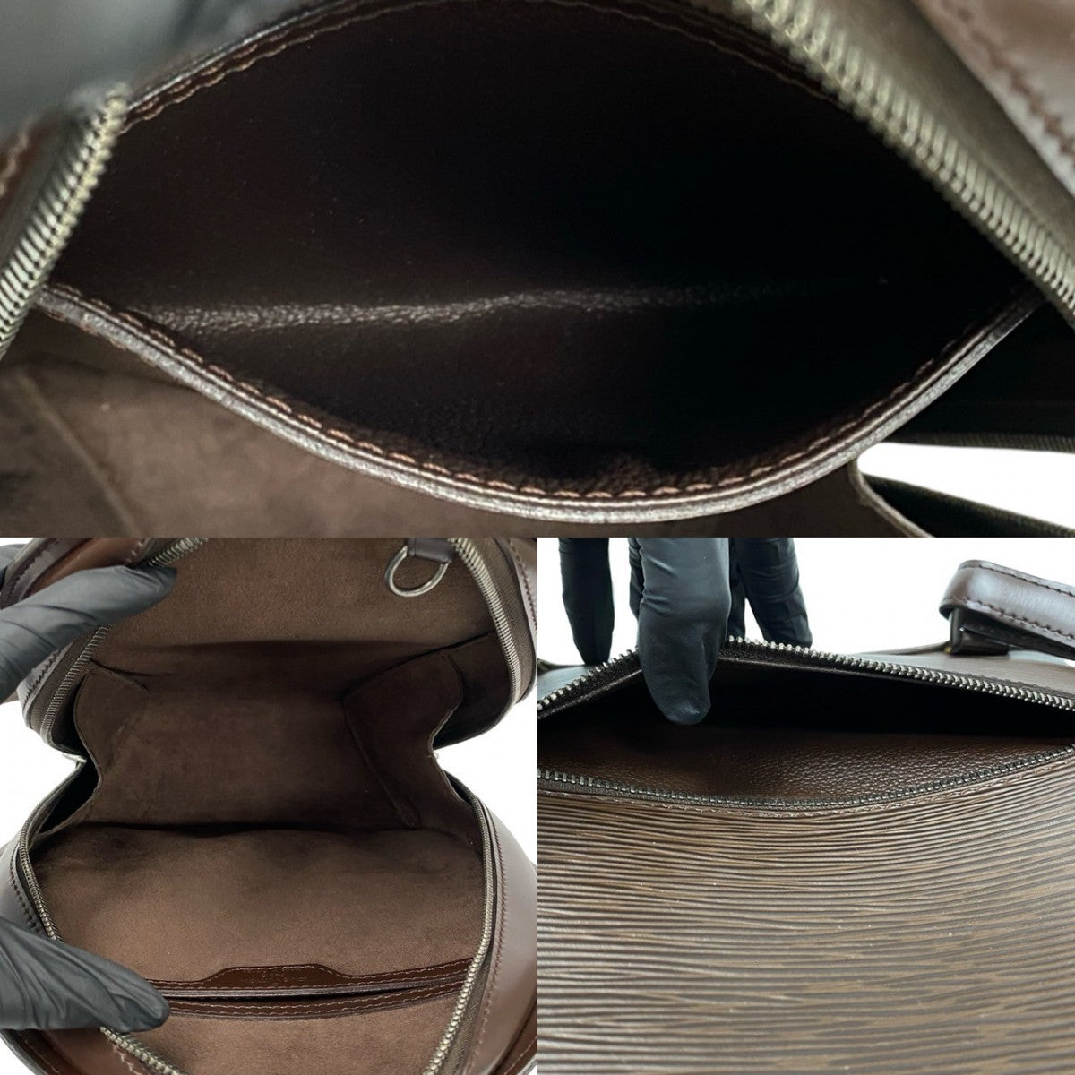 LOUIS VUITTON Backpack Epi Leather Brown Epi Mabillon