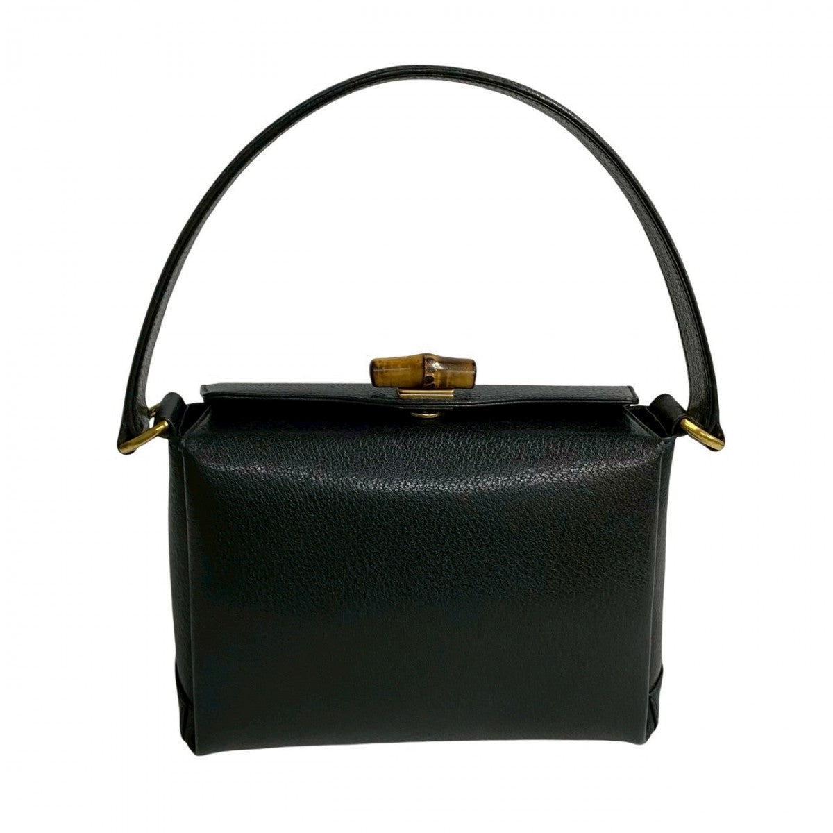 GUCCI Handbag leather black Bamboo
