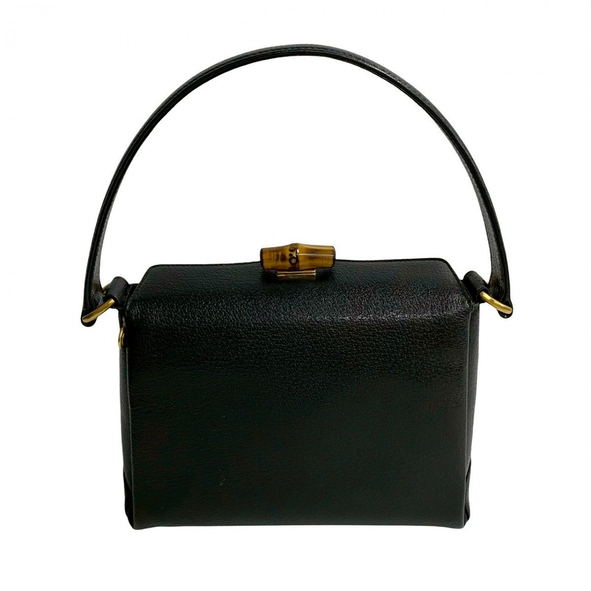 GUCCI Handbag leather black Bamboo
