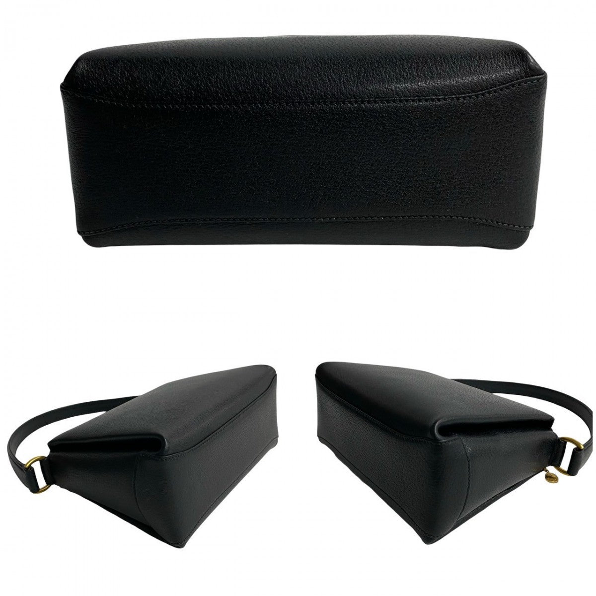 GUCCI Handbag leather black Bamboo