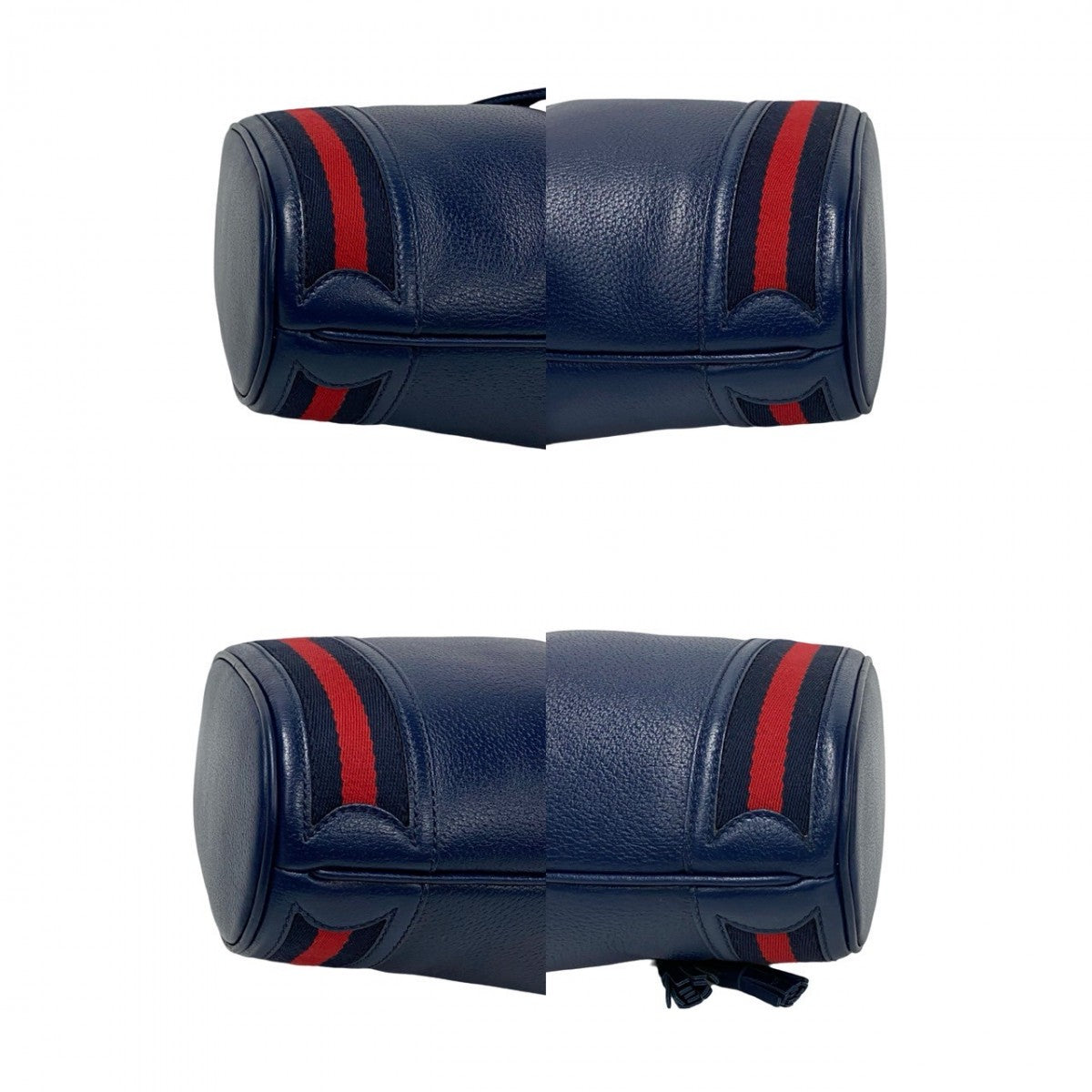 GUCCI Shoulder Bag leather Navy Off Deer Small Bucket Bag