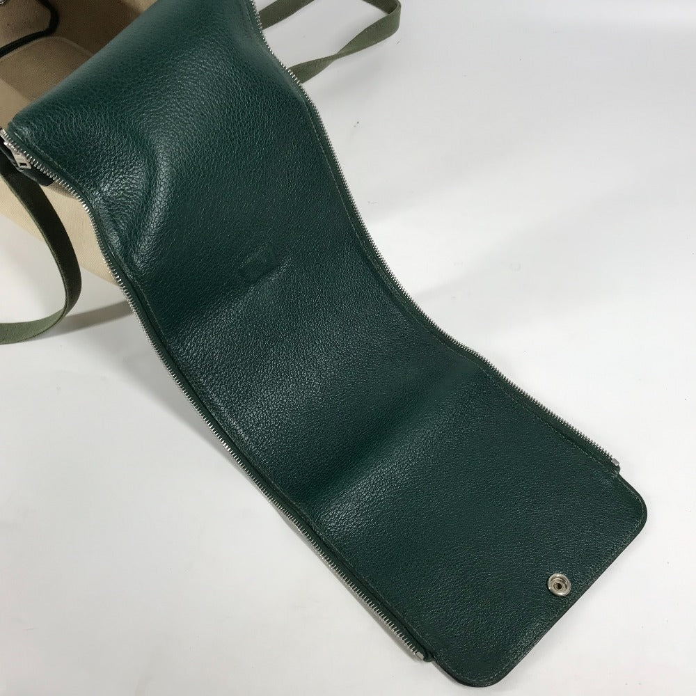HERMES Shoulder Bag Leather , Leather/Coated Canvas beige Dog Dog Bag Sac de Transport pour Chien unisex(Unisex) Used