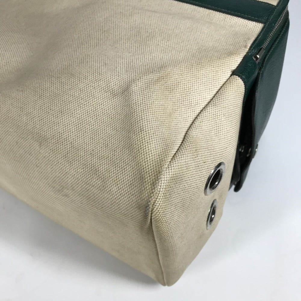 HERMES Shoulder Bag Leather , Leather/Coated Canvas beige Dog Dog Bag Sac de Transport pour Chien unisex(Unisex) Used