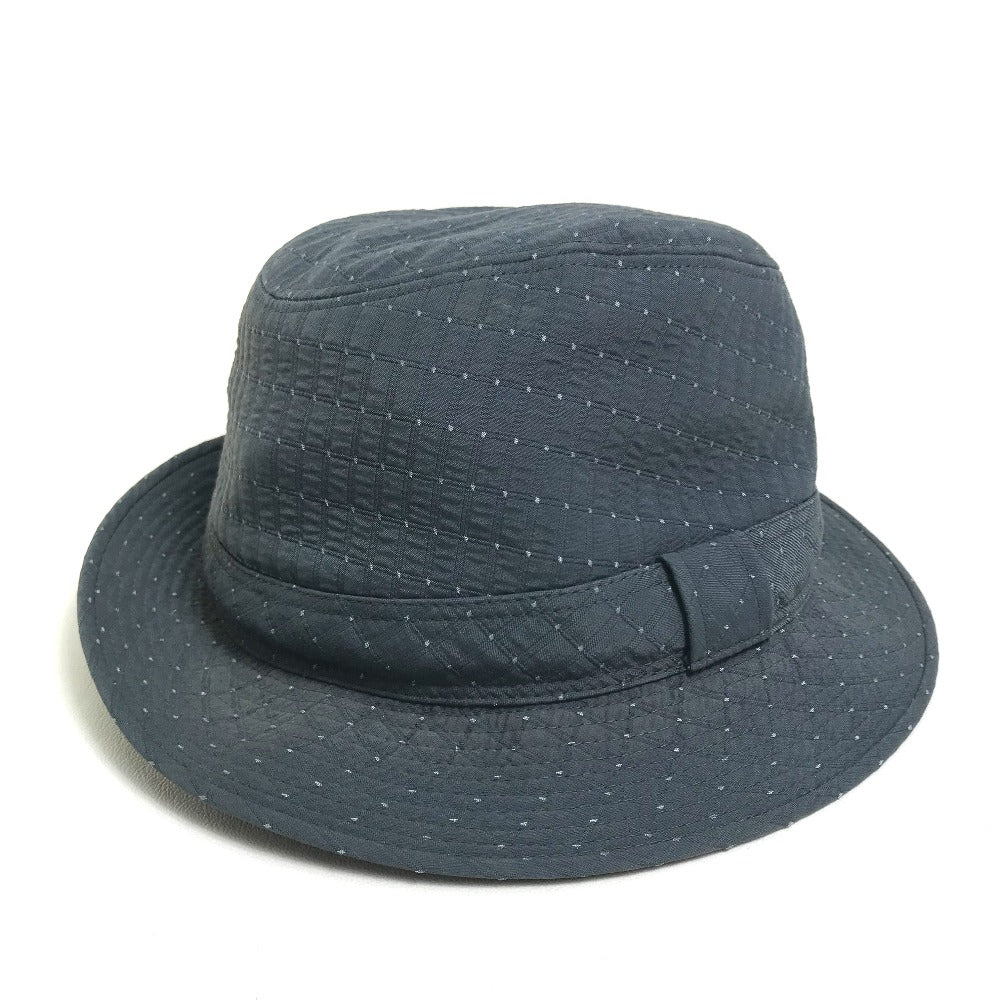 HERMES hat canvas gray quilting Dot Pattern unisex(Unisex) 59 Used