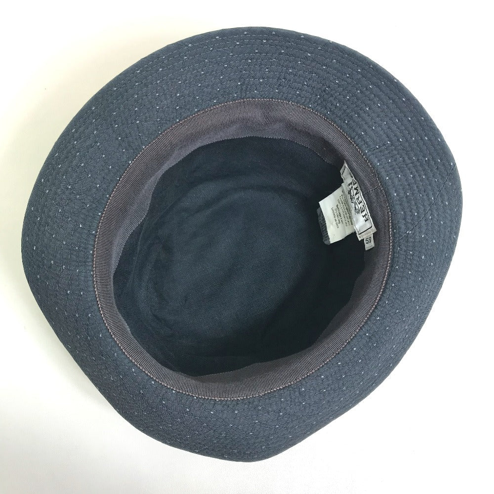 HERMES hat canvas gray quilting Dot Pattern unisex(Unisex) 59 Used