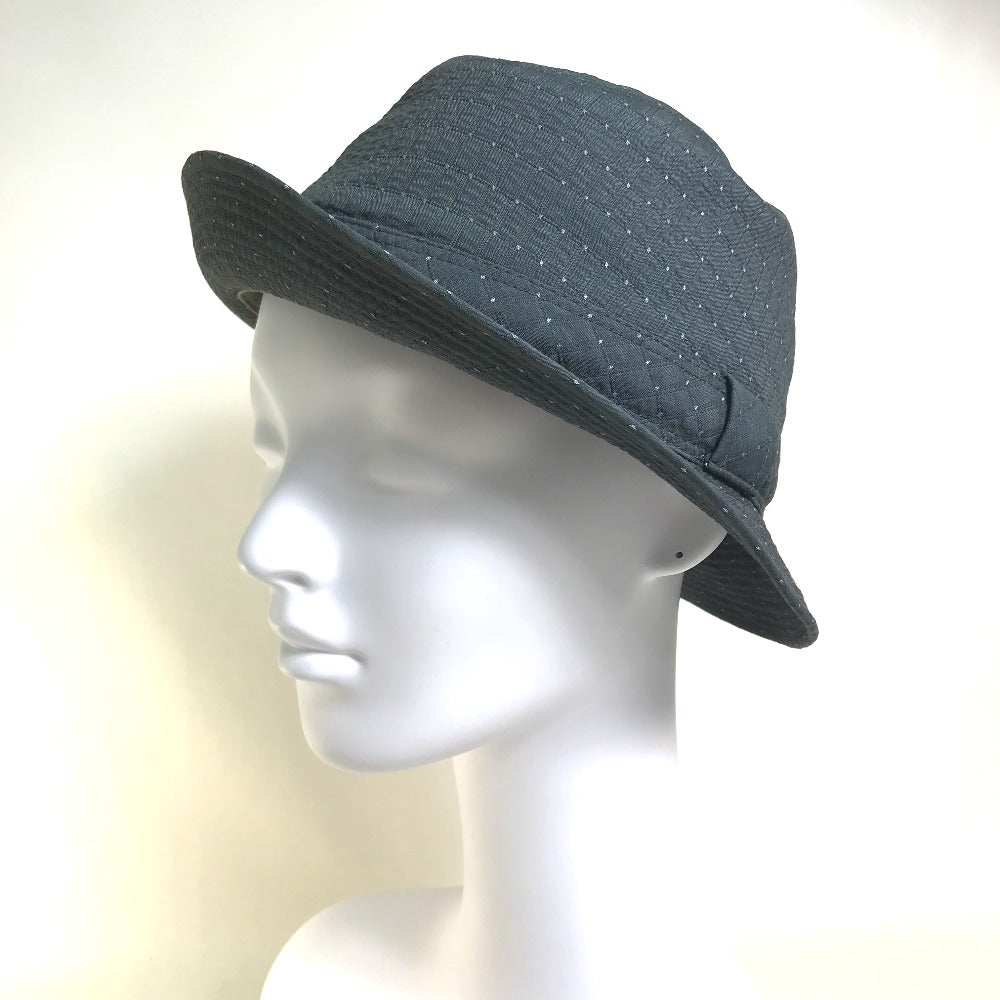 HERMES hat canvas gray quilting Dot Pattern unisex(Unisex) 59 Used