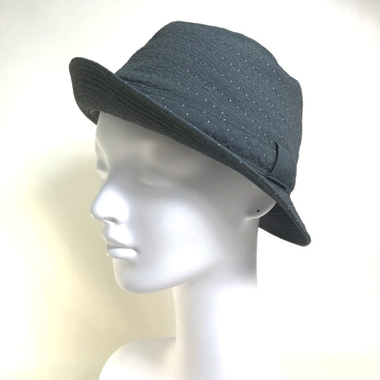 HERMES hat canvas gray quilting Dot Pattern unisex(Unisex) 59 Used