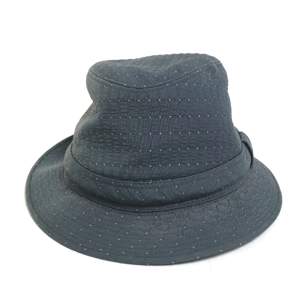 HERMES hat canvas gray quilting Dot Pattern unisex(Unisex) 59 Used