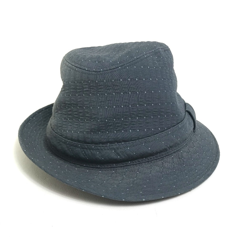 HERMES hat canvas gray quilting Dot Pattern unisex(Unisex) 59 Used