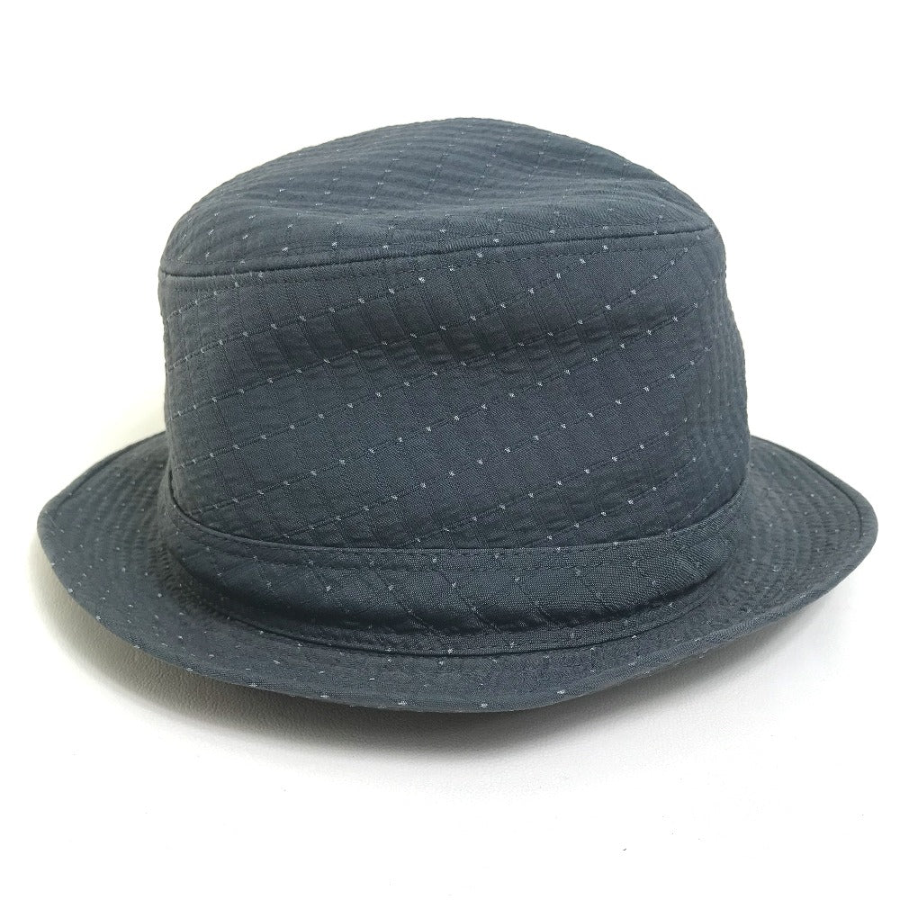 HERMES hat canvas gray quilting Dot Pattern unisex(Unisex) 59 Used