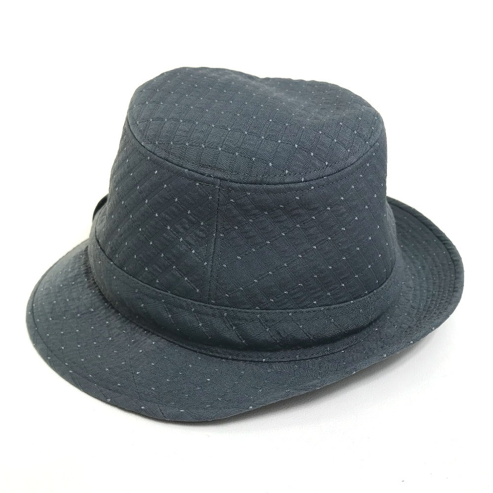 HERMES hat canvas gray quilting Dot Pattern unisex(Unisex) 59 Used