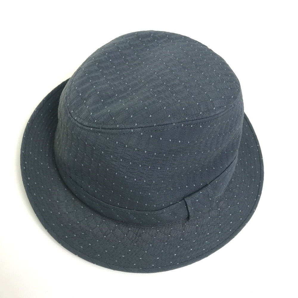 HERMES hat canvas gray quilting Dot Pattern unisex(Unisex) 59 Used