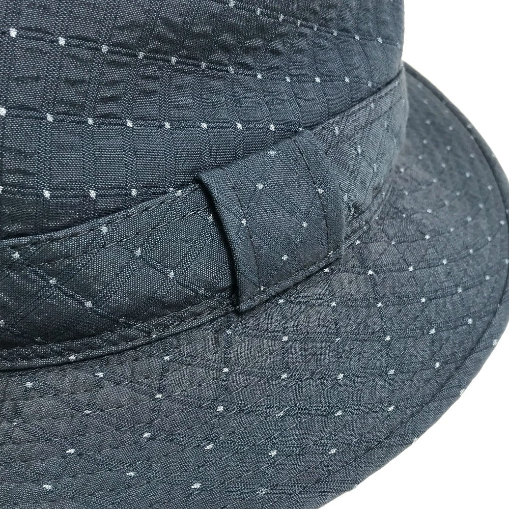 HERMES hat canvas gray quilting Dot Pattern unisex(Unisex) 59 Used