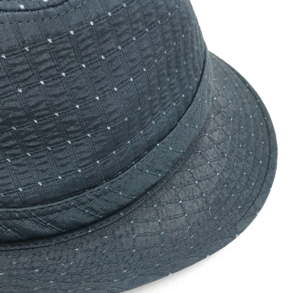 HERMES hat canvas gray quilting Dot Pattern unisex(Unisex) 59 Used