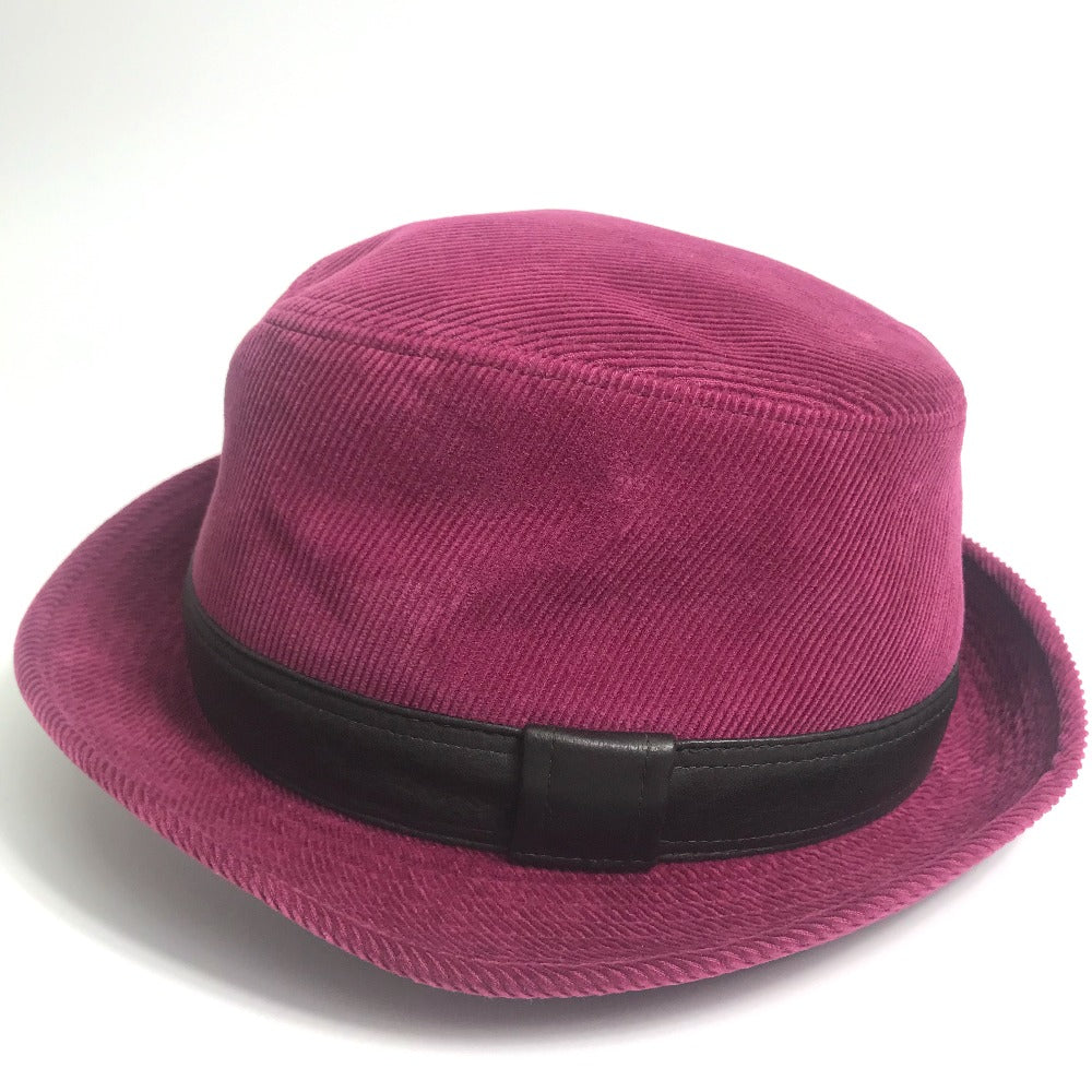 HERMES hat Cotton, Leather Pink purple Fashion Accessories unisex(Unisex) 56 Used