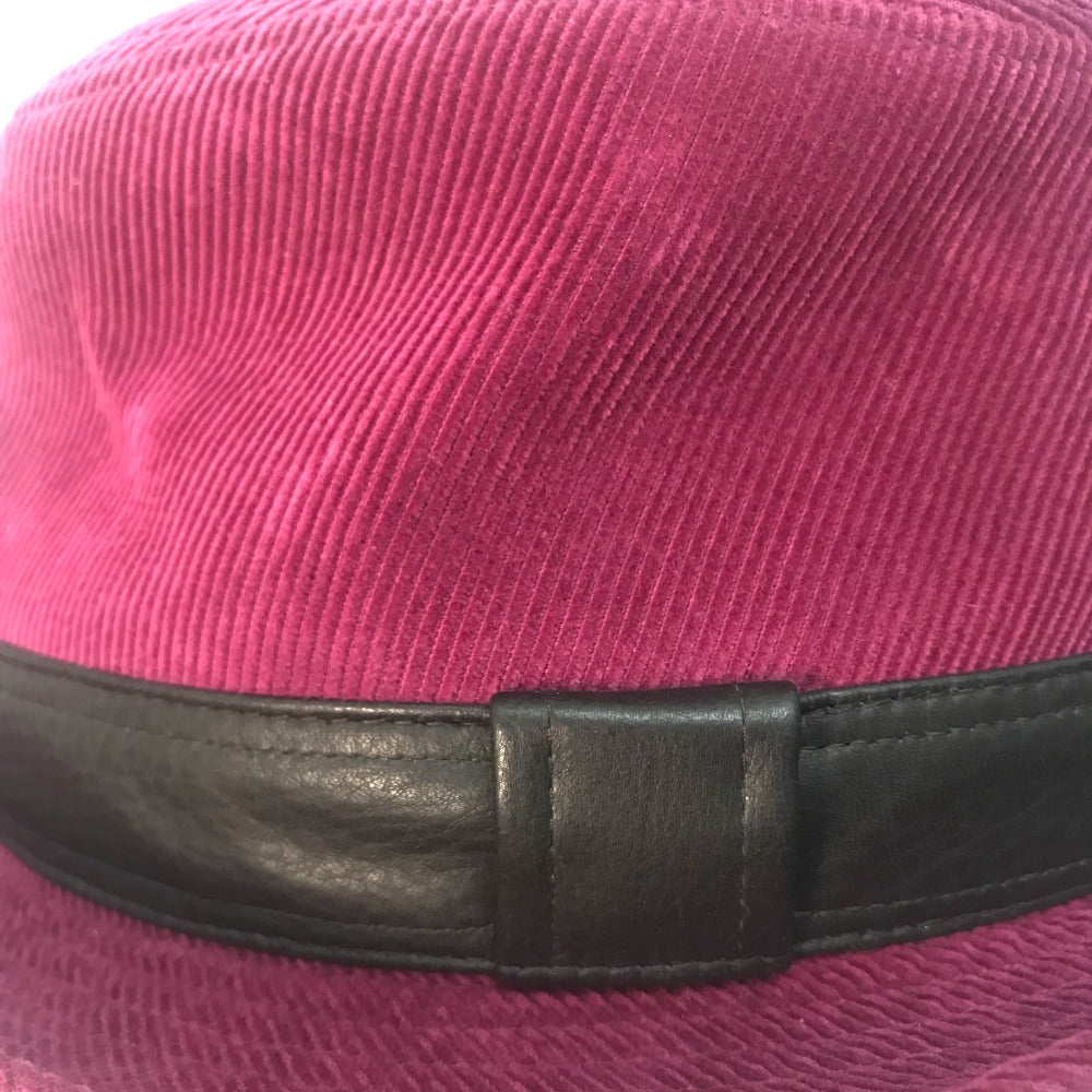 HERMES hat Cotton, Leather Pink purple Fashion Accessories unisex(Unisex) 56 Used