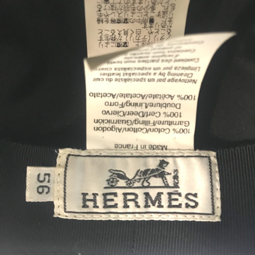 HERMES hat Cotton, Leather Pink purple Fashion Accessories unisex(Unisex) 56 Used