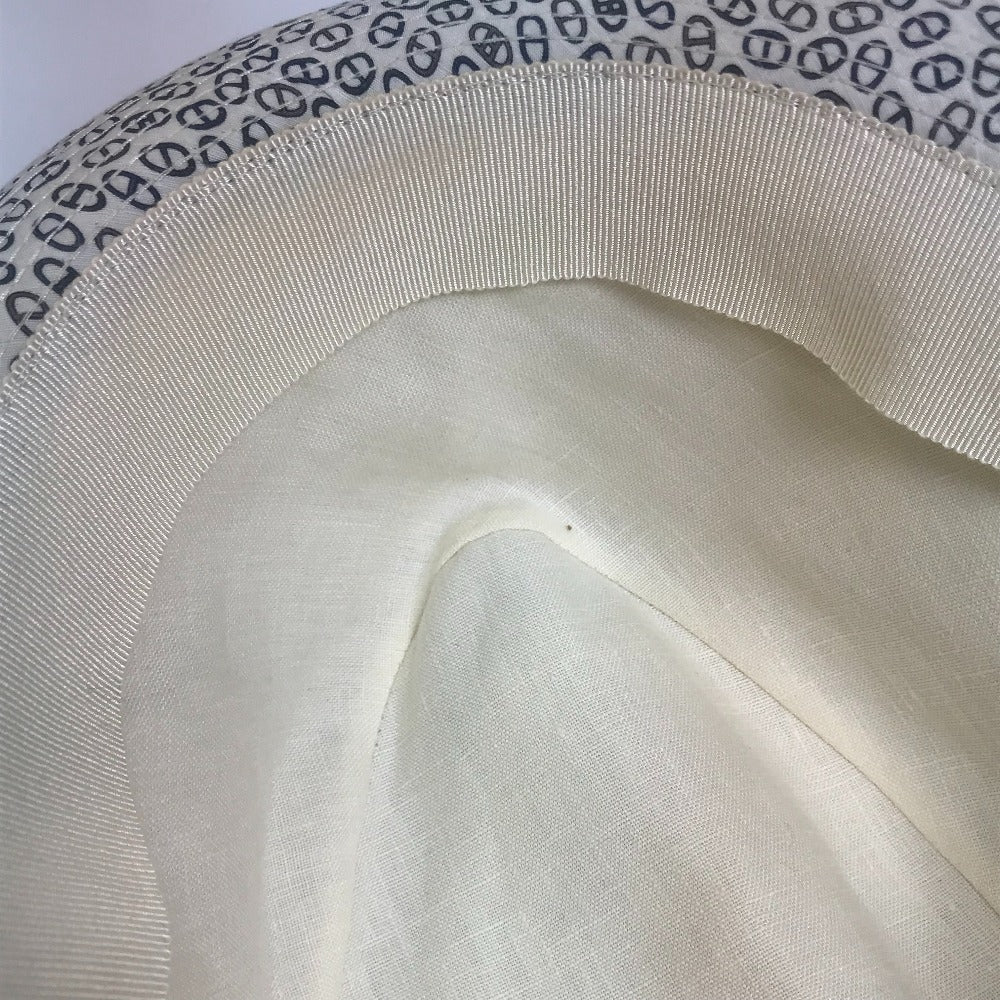 HERMES hat cotton white Hat Chene Dunkle unisex(Unisex) 57 Used