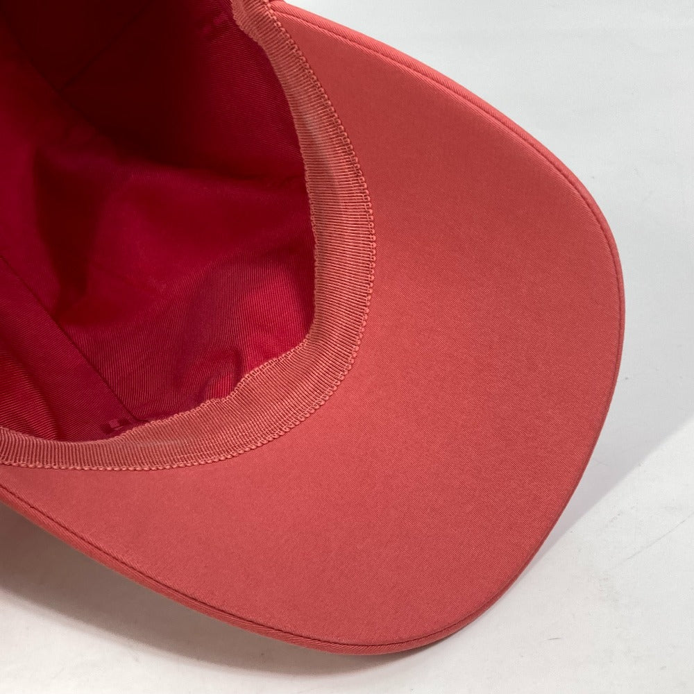 HERMES cap Cotton, Polyurethane Red logo Cap Davis H Primavera Women 57 Used