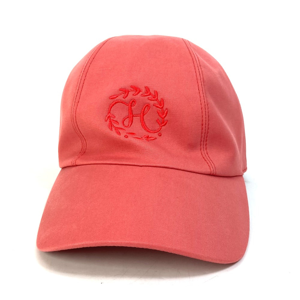 HERMES cap Cotton, Polyurethane Red logo Cap Davis H Primavera Women 57 Used