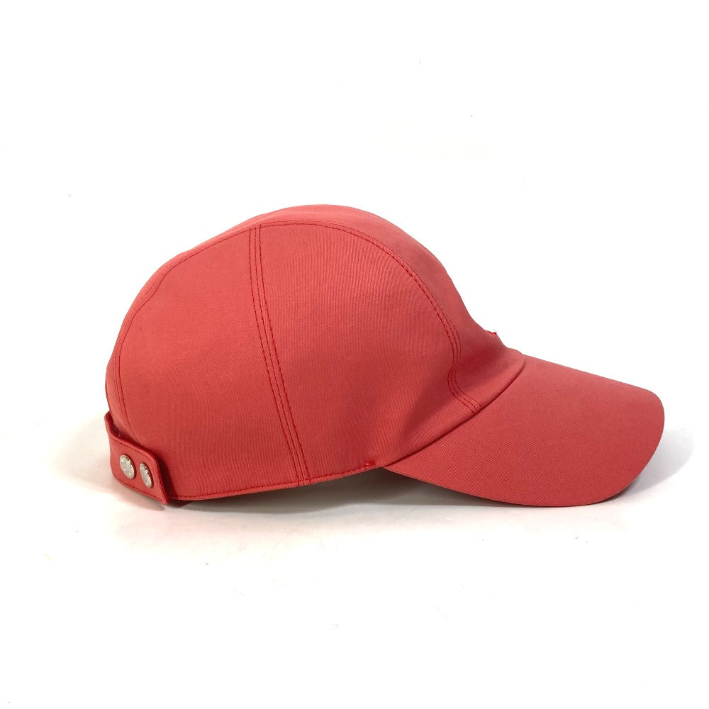 HERMES cap Cotton, Polyurethane Red logo Cap Davis H Primavera Women 57 Used