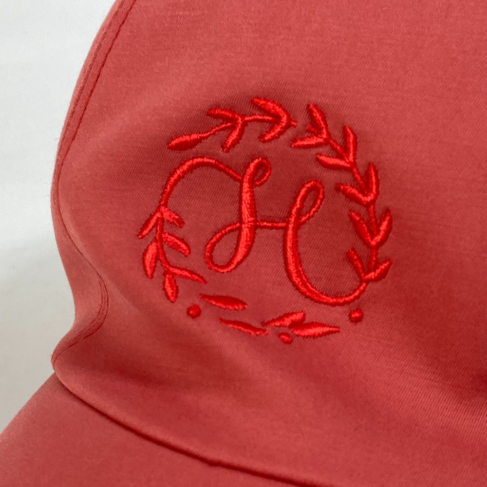 HERMES cap Cotton, Polyurethane Red logo Cap Davis H Primavera Women 57 Used