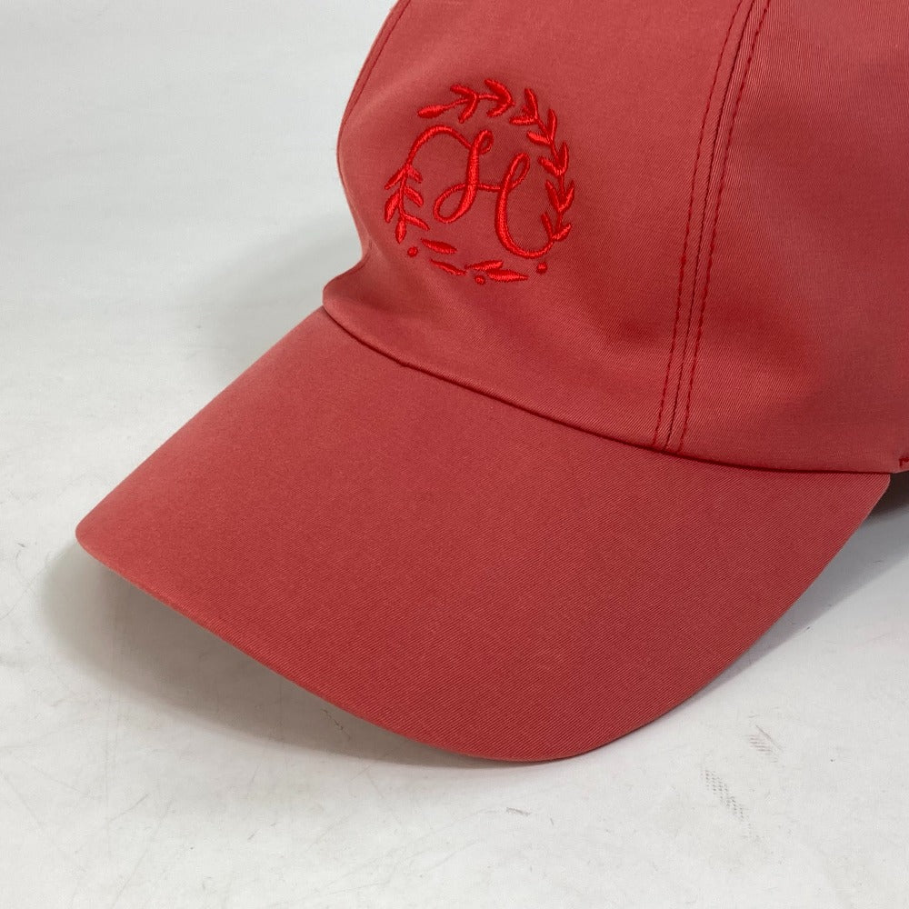 HERMES cap Cotton, Polyurethane Red logo Cap Davis H Primavera Women 57 Used