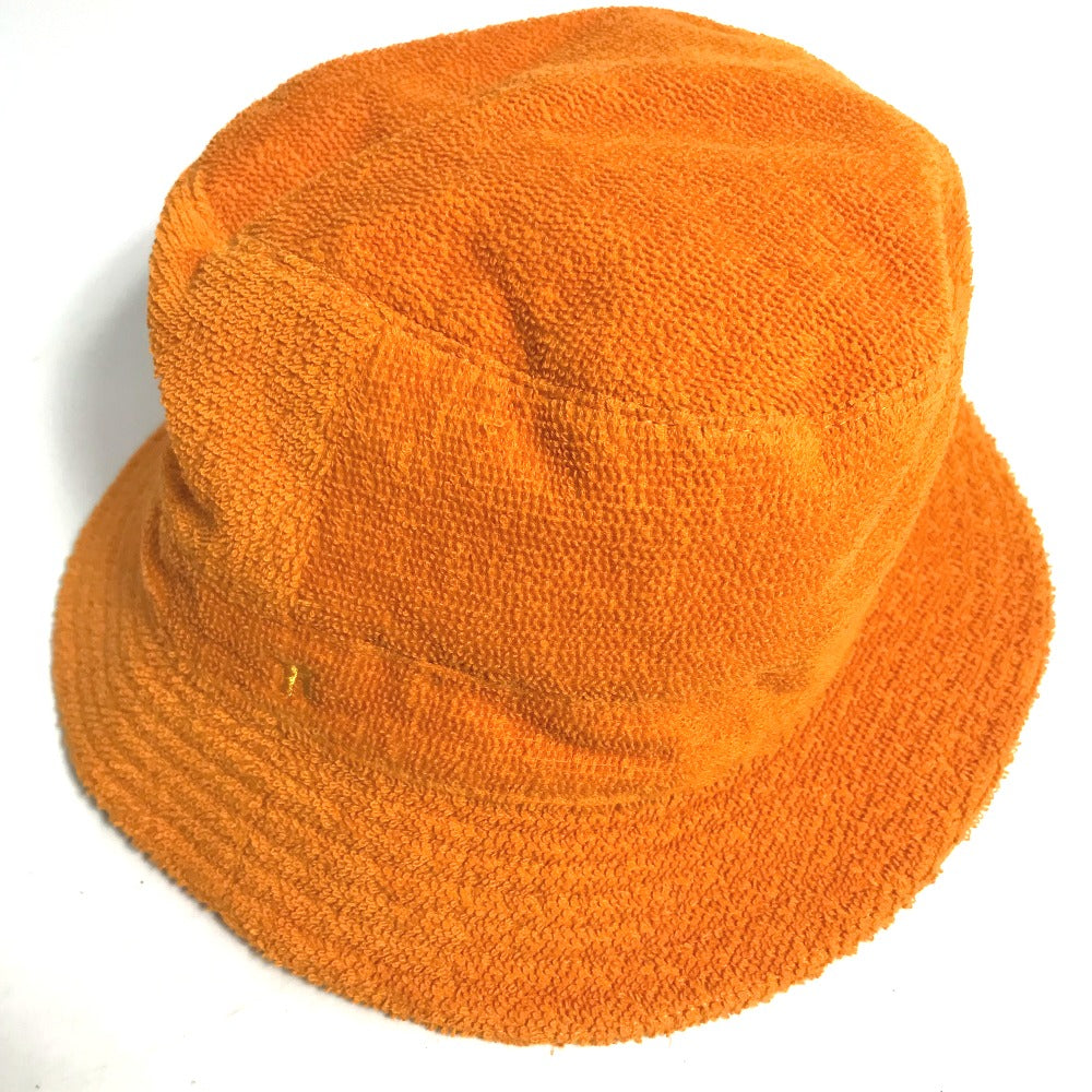 HERMES hat cotton Orange pile H logo Women 58 Used