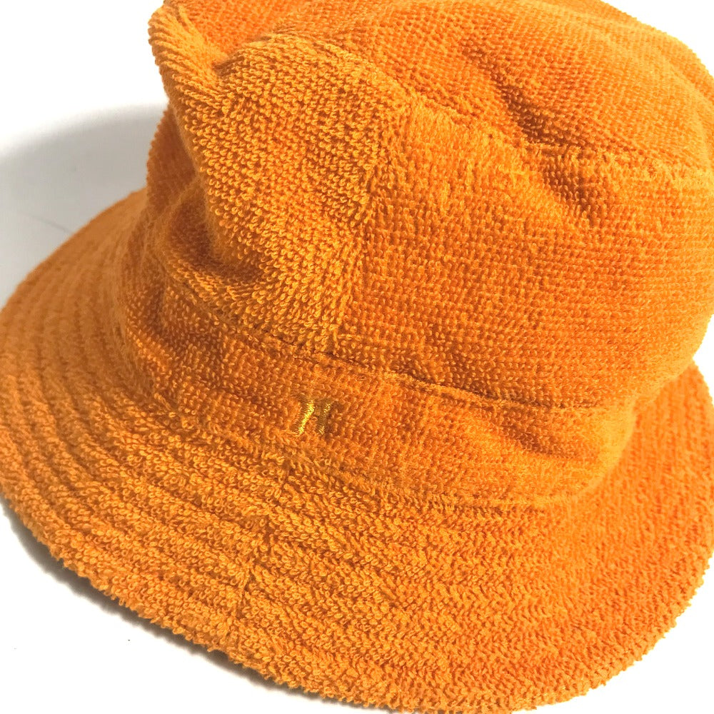HERMES hat cotton Orange pile H logo Women 58 Used