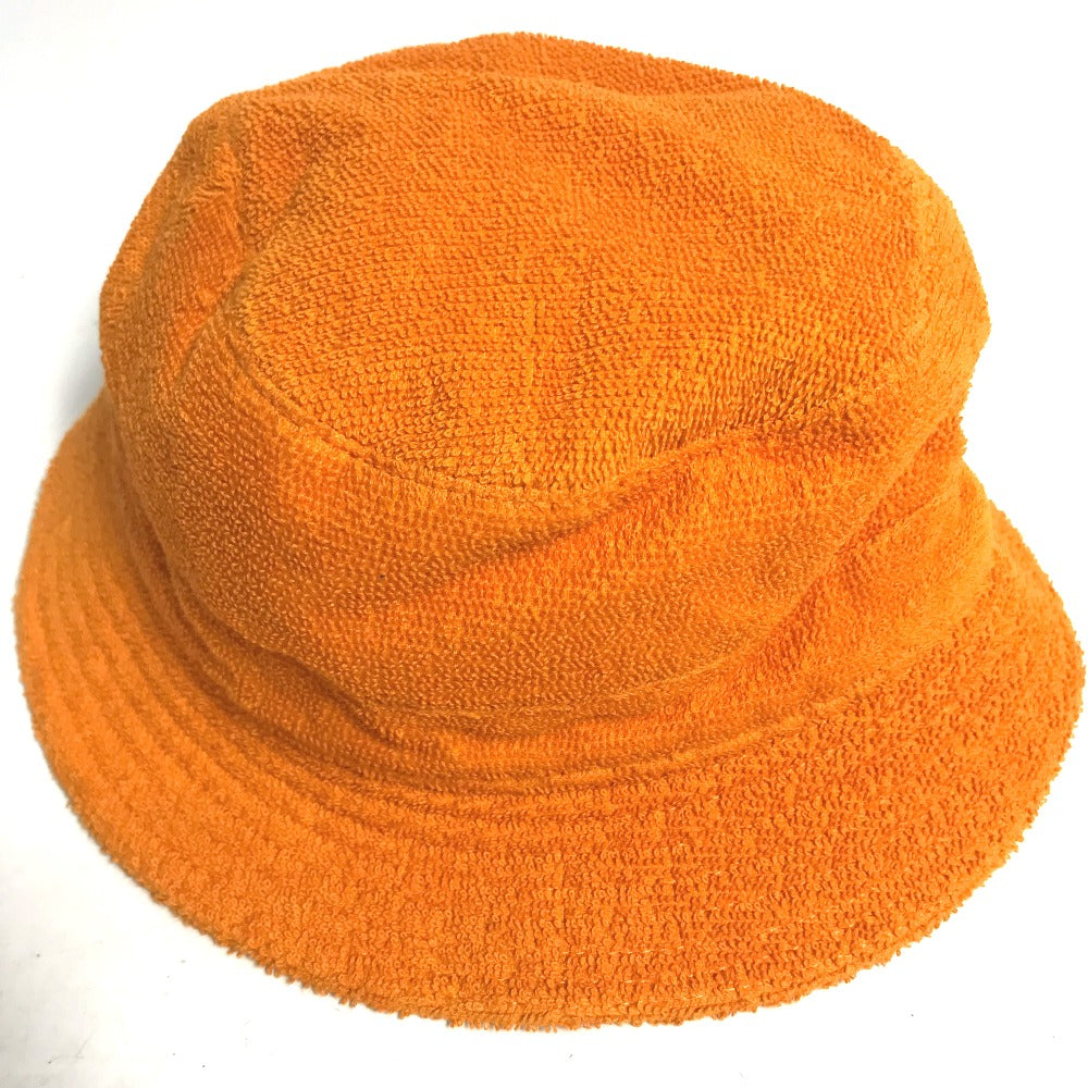 HERMES hat cotton Orange pile H logo Women 58 Used