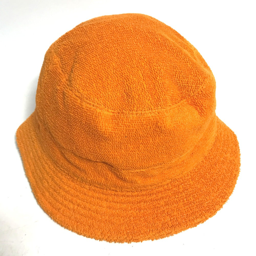 HERMES hat cotton Orange pile H logo Women 58 Used