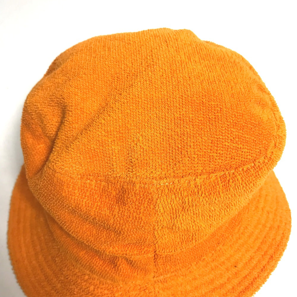 HERMES hat cotton Orange pile H logo Women 58 Used