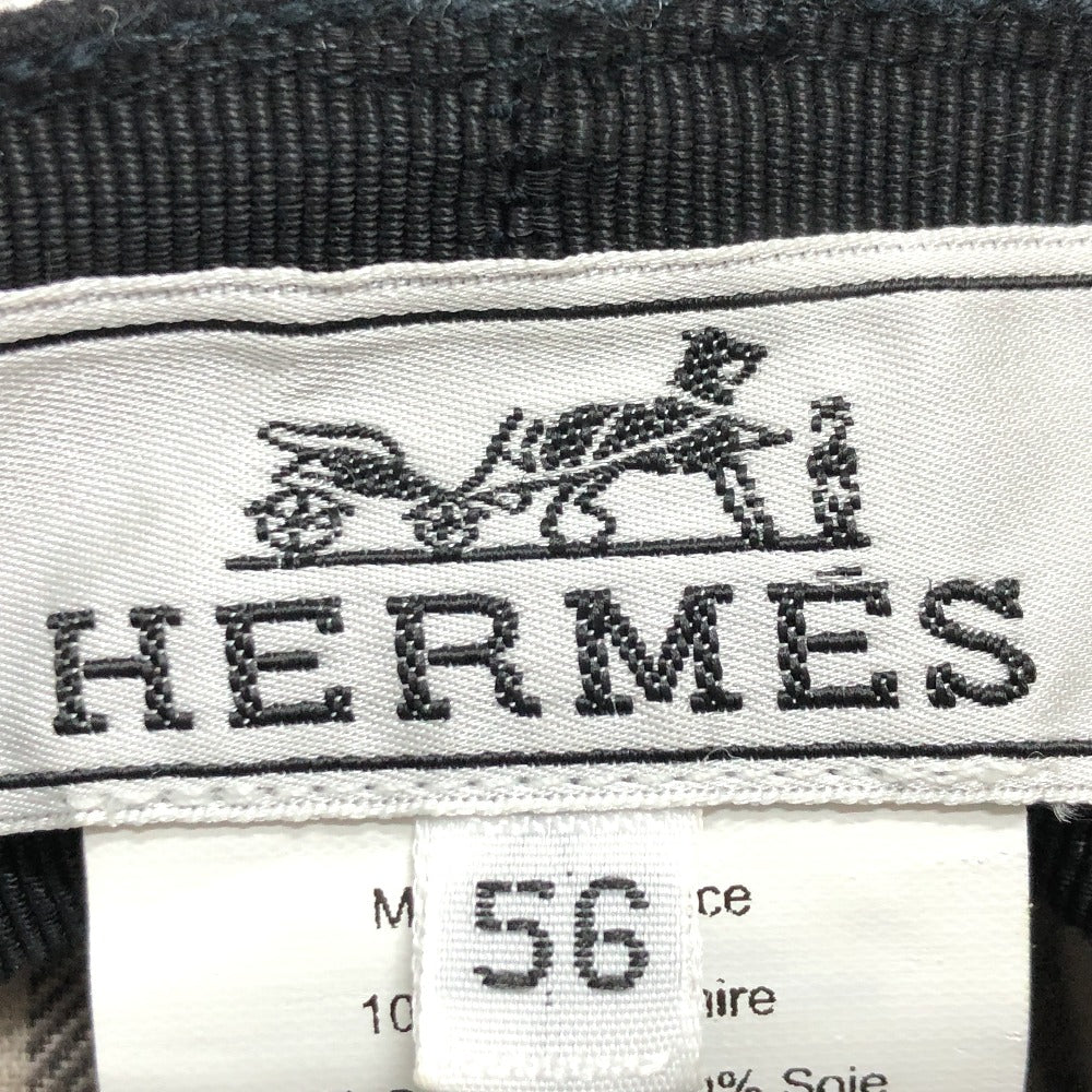 HERMES Casquette cashmere cashmere black Chene Dunkle