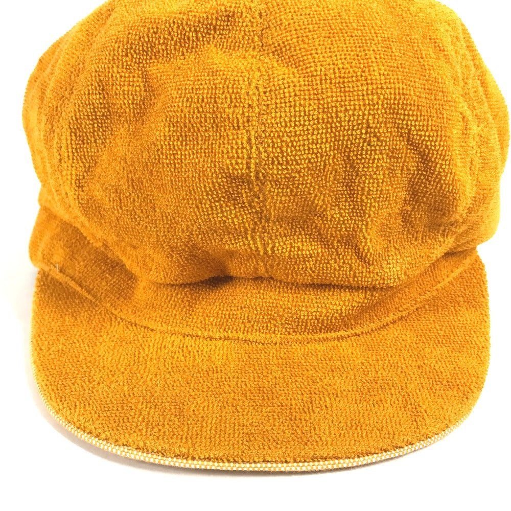 HERMES cap Cotton, Rayon Orange Hat cap cap Casquette Women 57 Used
